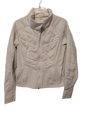 The North Face Women's Light Beige Quilted Hybrid Jacket